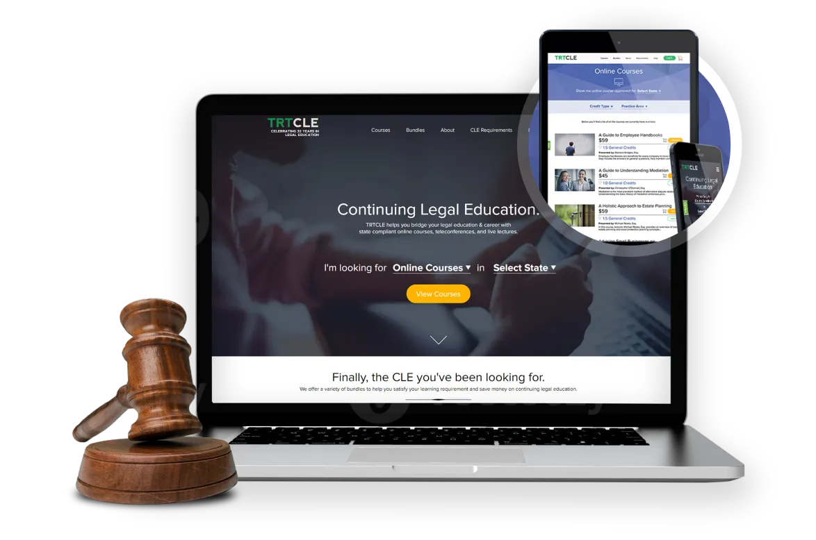 eLearning Management Solution for Legal Education Interface
